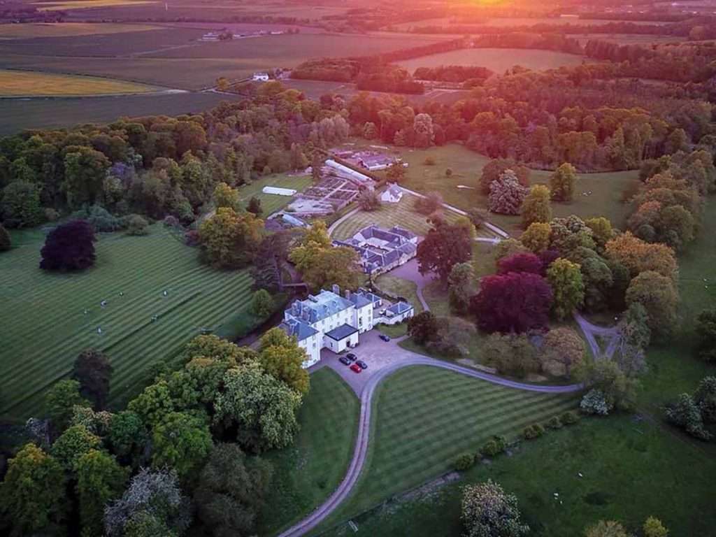 Aerial view of Colstoun House and Grounds