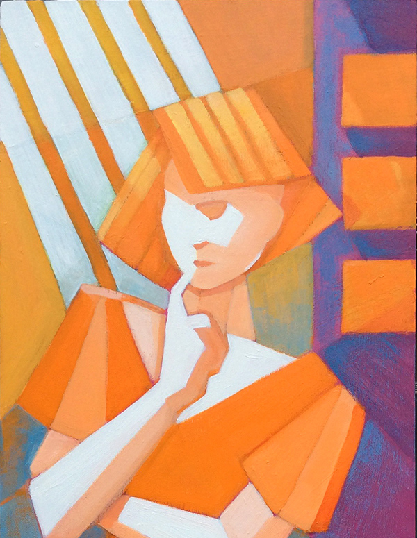 Alan Lennon - Illumination, Acrylic on Panel (detail)