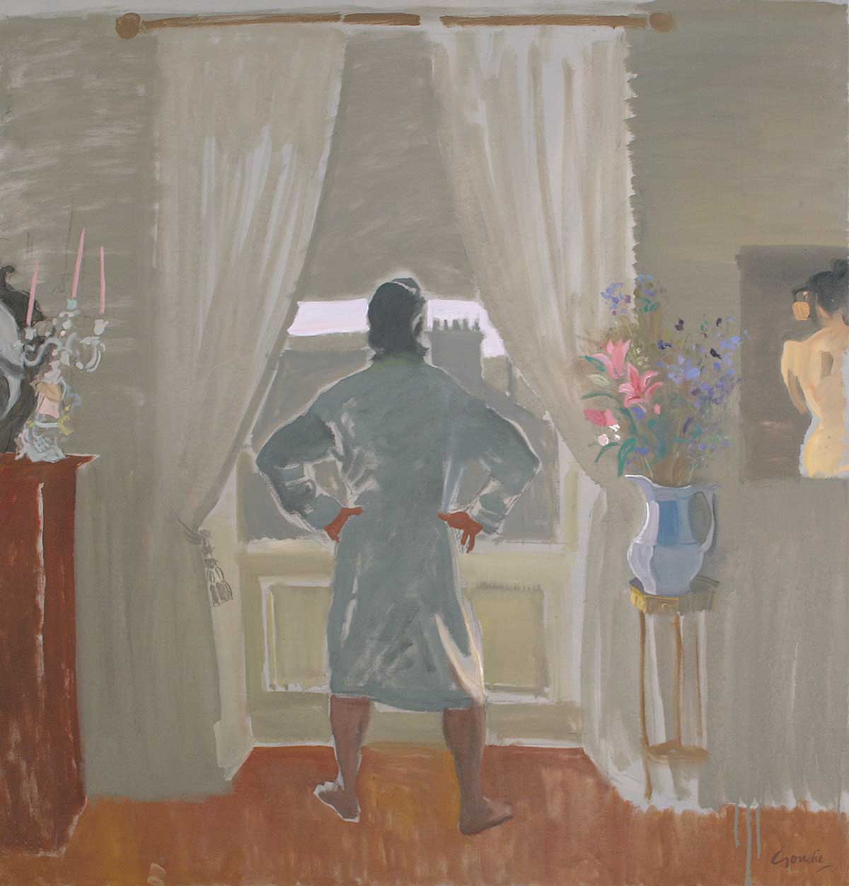 Alexander Goudie, 'Bonjour Glasgow', oil on canvas