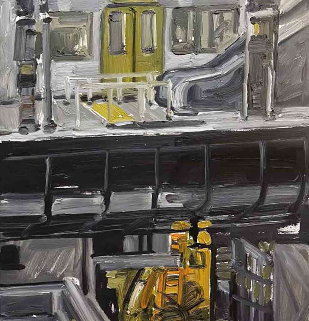 Alison Laing, ‘On The Hour, Under The Hour’, oil on board