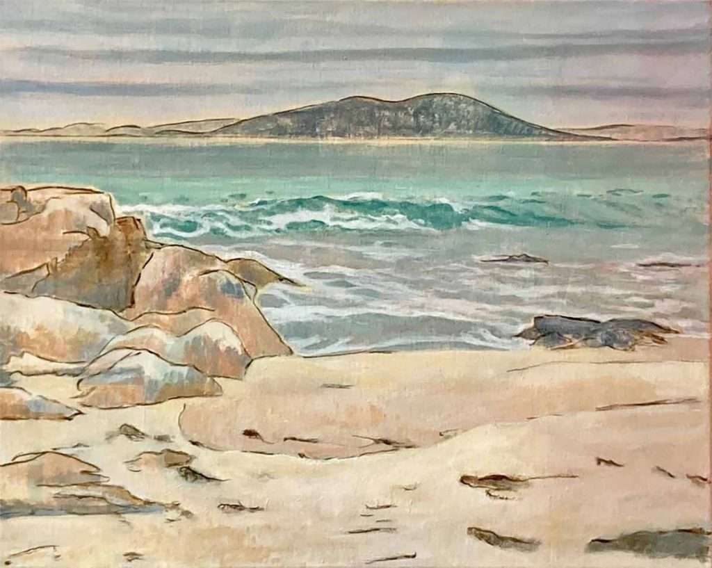 Audrey Rapier, 'View from Berneray Beach', oil on linen