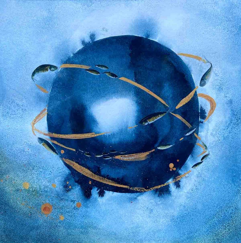 Bonita Ellmore, 'Circumnavigation', ink and oil pastel on paper