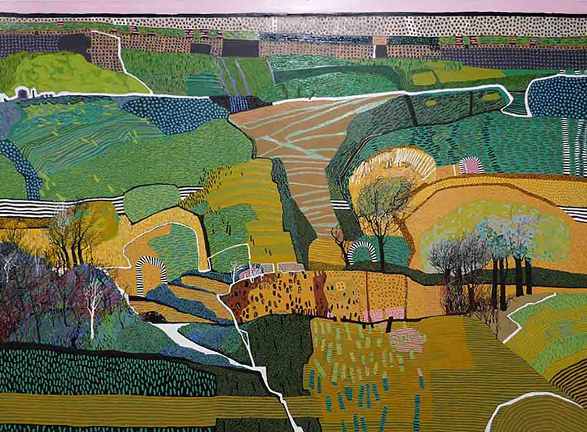 Carol Dewart, ‘View From A Hill’, oil on board