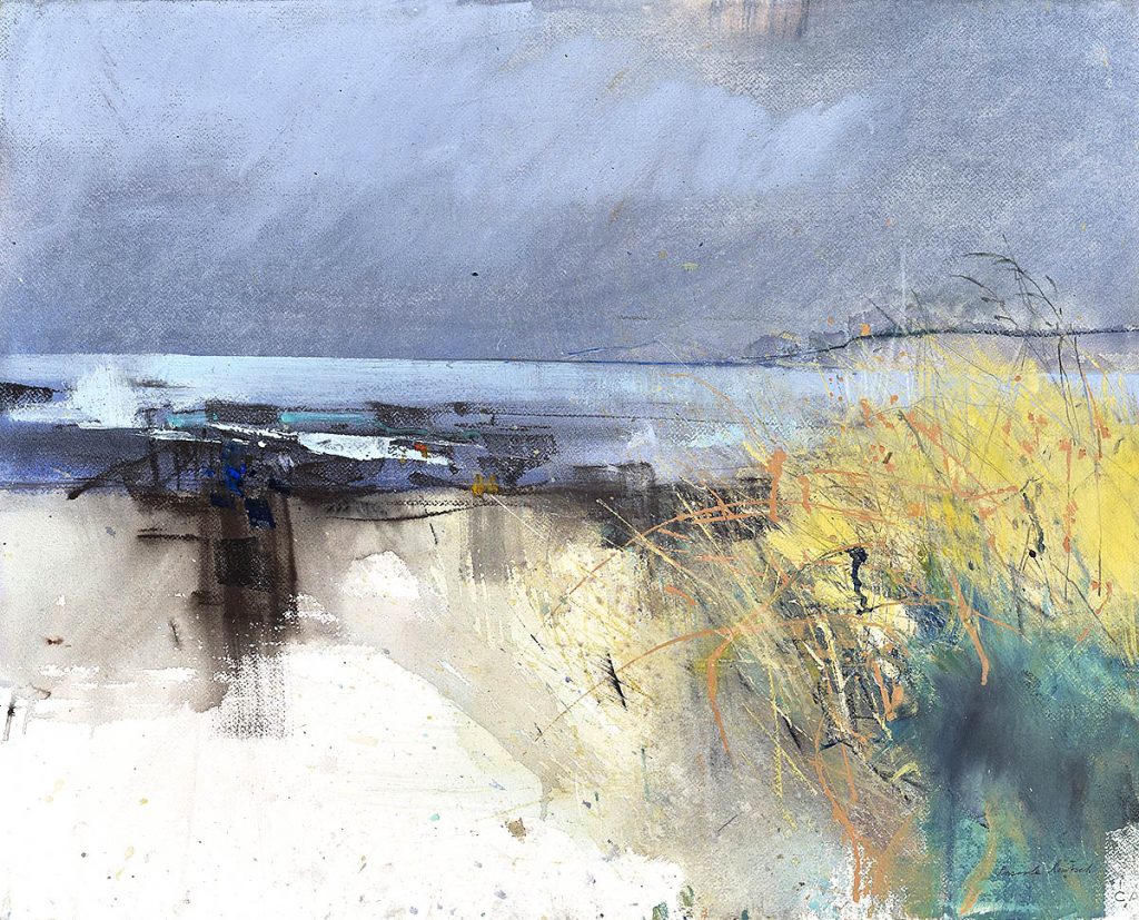 Pascale Rentsch, 'Clouds Over Sea and Marram Grass’, mixed media