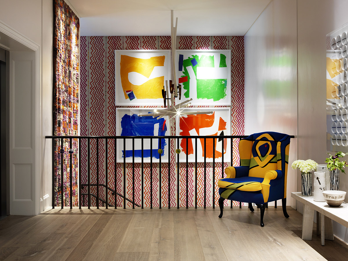 Work by the British abstract painter Sandra Blow (1925-2006)