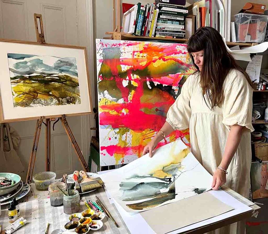 Julie Telfer McLaren in her studio