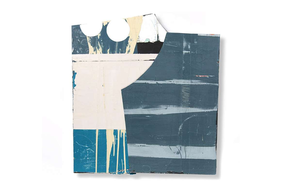 Karen Stamper, 'Salt Scars', paper collage, acrylic and household paint on wooden panel