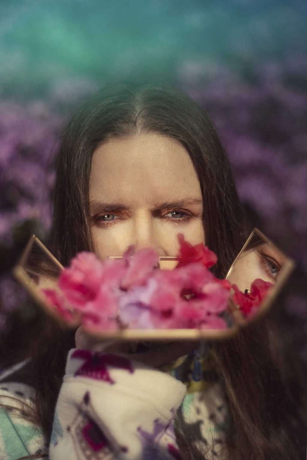 Linder, 'Danger Came Smiling', with Rhododendron beanianum, Royal Botanic Garden Edinburgh, 2025. Photo Ross Fraser McLean / StudioRoRo