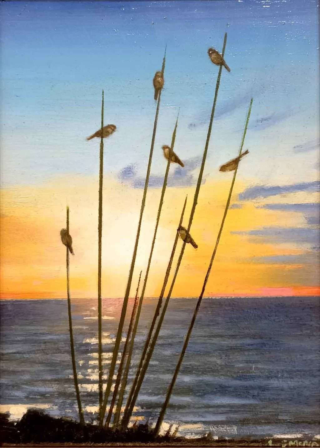 Louis McNally, 'End of the Day', oil on board