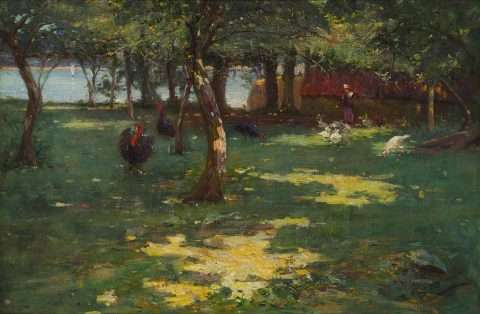Margaret Campbell Macpherson, 'In The Orchard', oil on canvas