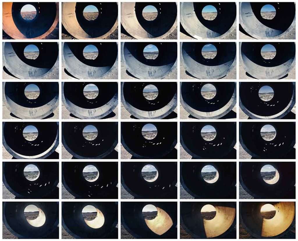 Nancy Holt, 'Sunlight in Sun Tunnels', (1976) inkjet print on archival rag paper