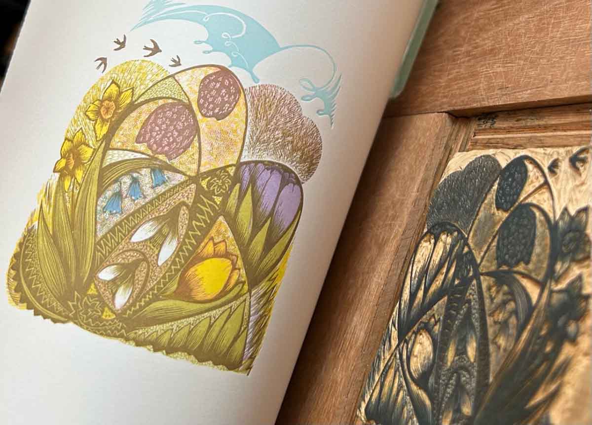 Printing the last layer of multiple block wood engraving 'March'