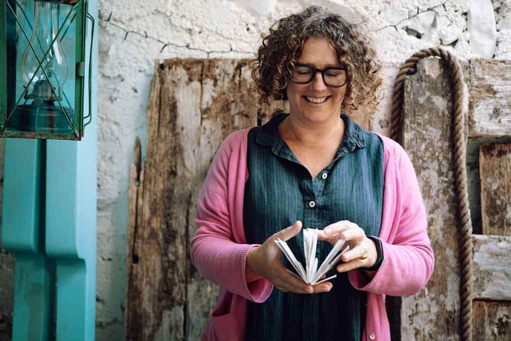 Rachel Hazell, AKA The Travelling Bookbinder, will be sharing all she has learnt about the power of creativity in her talk 'The Benefit of Books' on 15th Feb at the Bookmarket.? Image Sarah Mason Film and Photography