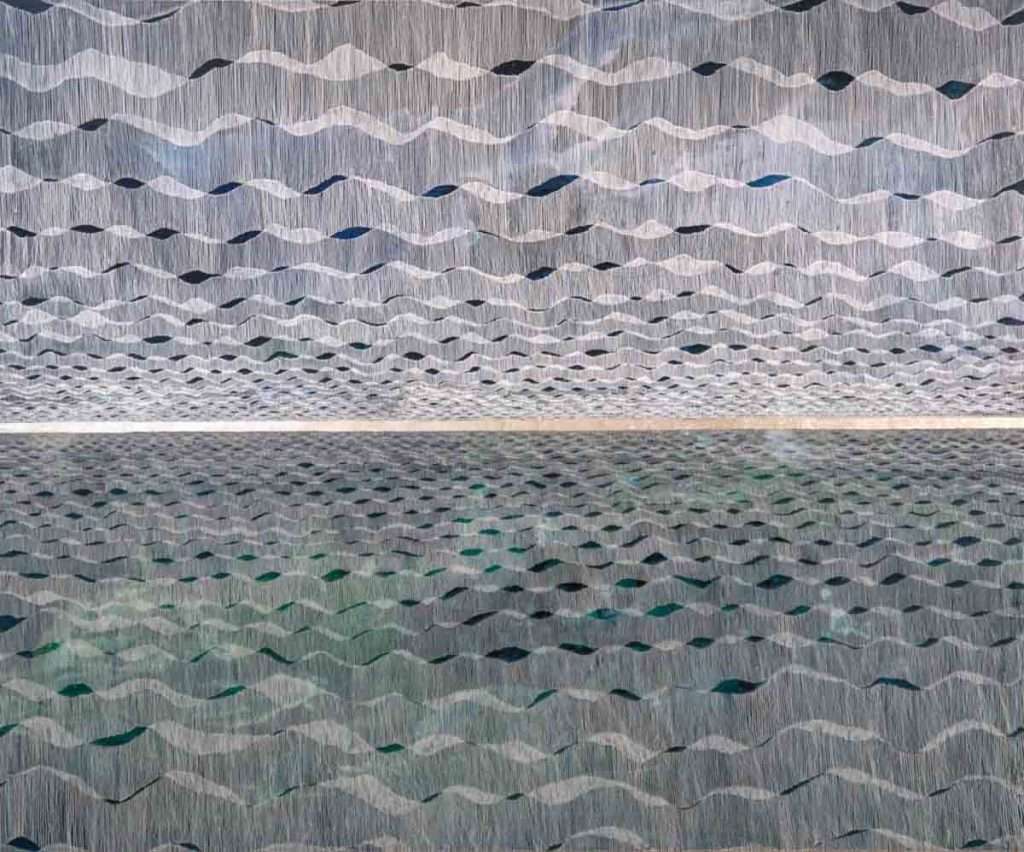 Samantha Clark, 'Passage Between Waters', acrylic and 12 carat white gold leaf on aluminium panel