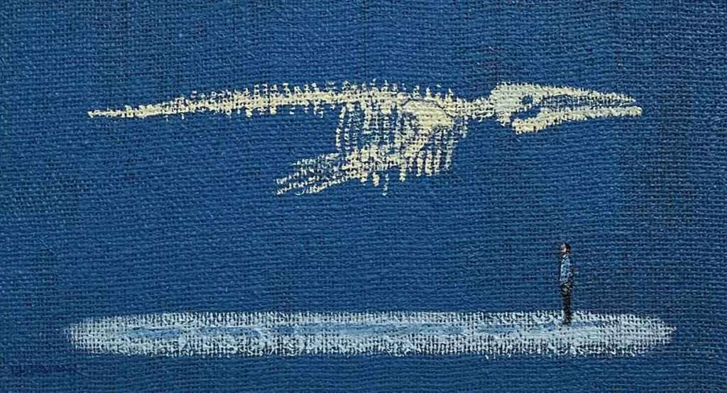 Stuart Buchanan, 'Tay Whale', oil on hessian