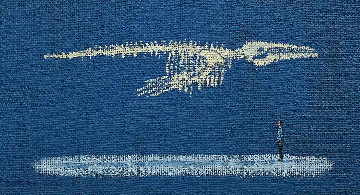 Stuart Buchanan, 'Tay Whale', oil on hessian